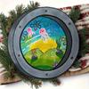 2D Flach 20cm Unterwasserfensterform Holz Wandbehang Dekor - Krake Universal Feiertag Holzanhänger, Heimdekoration, Willkommensschild Partydeko