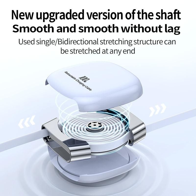 VAORLO Retractable 100W Fast Charging Cable Type C Data Cable For iphone 15/16series Samsung Laptop Tablets PD 3.0 Fast charging