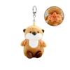 Christmas Gift Soft Stuffed Otter Keychain Fluffy Cotton Cartoon Otter Pendant Kawaii 11Cm Stuffed Otter Backpack