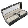 6 Slots Watch Storage Box Removable Cushions Watch Collection Case Watch Display Case  Travel