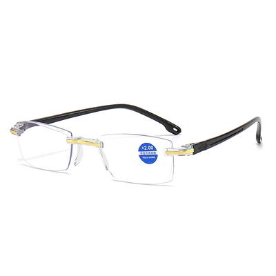 2023 New Presbyopia Glasses, Gold Plated, Frameless, Trimmed, Stylish, Lightweight, Anti Blue Light Presbyopia Glasses