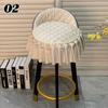 Bar Stool Chair Cover Cotton Dust-proof Anti-Skid Elastic Modern Beauty Salon Bar Lift Chair Restaurant Hotel Dining Chair Cover