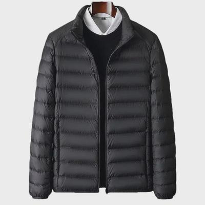 Jachetă de bumbac cu puf ușoară pentru bărbați - Scurtă, Casual, Guler înalt, Palton cald de iarnă pentru bărbați de vârstă mijlocie și vârstnici
