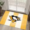 Pittsburgh Penguins Design Crystal Velvet Carpet Cozy Non?Slip Printed Rug For Bedroom Living Room Entrance