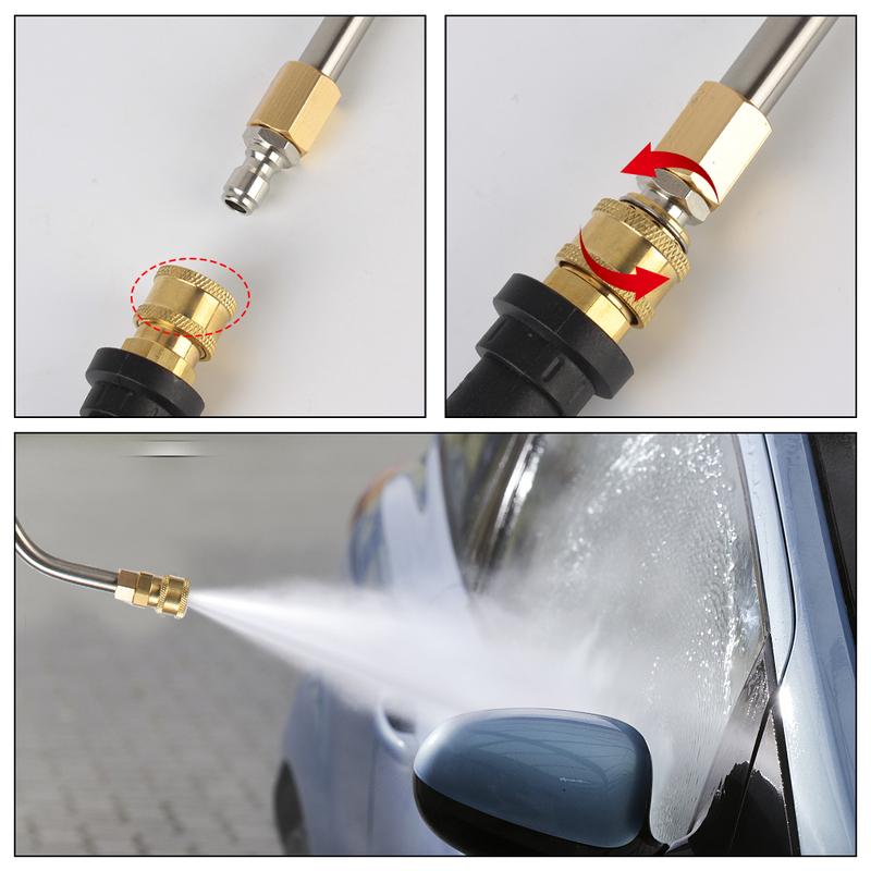 Strumento per la Pulizia delle Grondaie Idropulitrice - Bacchette di Estensione, Lancia Ugello Pulitore Tetto - 4000 Psi 5 Ugelli, per Karcher Serie K