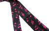 Naissant Cute Black & Pink Musical Note Design Tie - Unisex (Men's & Women's)