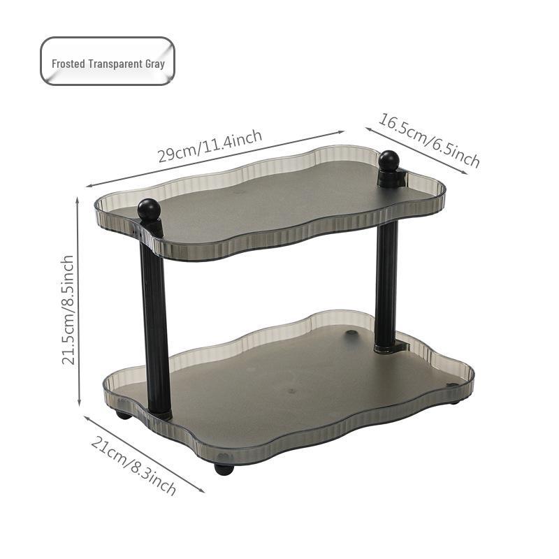 Desktop Double-Layer Multi-Purpose Storage Rack for Dorm or Office