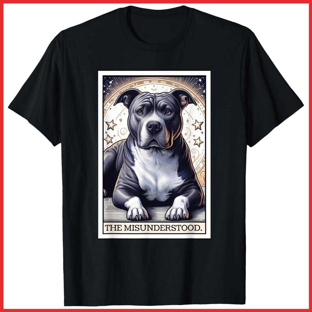 Пикбуль Таро Карта Питбуль Собака Мама Папа Черная Хлопковая Футболка Унисекс Футболка XXXXL