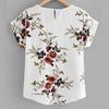 Summer Fashion Floral Print Blouse Pullover Ladies O-Neck Tee Tops Female Women's Short Sleeve Shirt Clothing