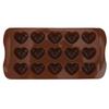 Silikon-Schokoladenform 15 Löcher Herzform Schokoladenherstellungsform Backutensilien