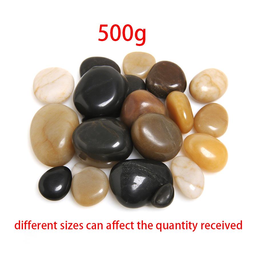 350/500g High Polished Natural Pebbles Indoor Outdoor Garden Courtyard Fish Tank Aquariums Horticultural Decoration Stone XJM