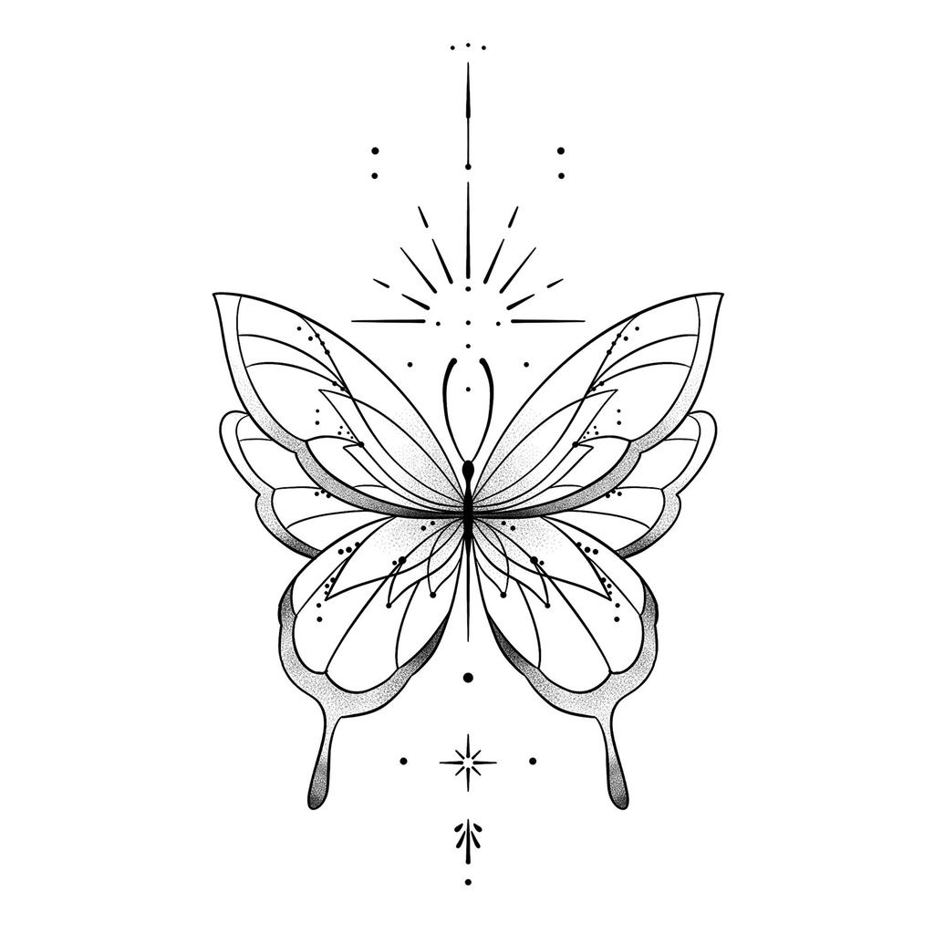 Advanced Sense Thorns Sun Moon Lotus Totem Crown Butterfly Love Flower Arm Waist Tattoo Sticker