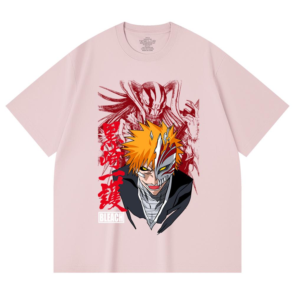 230 Gsm 100% Cotton Bleach V1 Ichigo Print Unisex Heavy Cotton T Shirt