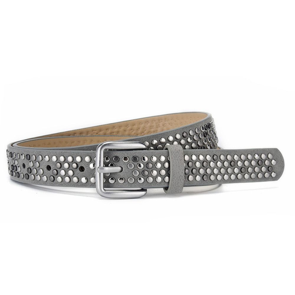Luxury Design Business Waist Belt Retro Punk Waistband Suede Rivet Belt  Paired with Skirts Jeans