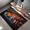 American Flag Dog SkullPattern Square Carpet,Area Rug,Carpet Rug for Living Room Bedroom Sofa Playroom Decor,Non-slip Floor Mat,Holiday Birthday Gifts