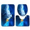 3D Fox Bathroom Toilet Three-Piece Floor Mat Doormat Bathroom Carpet