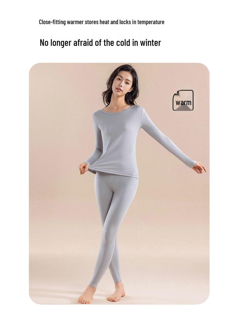 Class A Women's Antibacterial 80-Count Lenzing Modal Warm Base Layer Set - 220g Autumn Underwear & Trousers