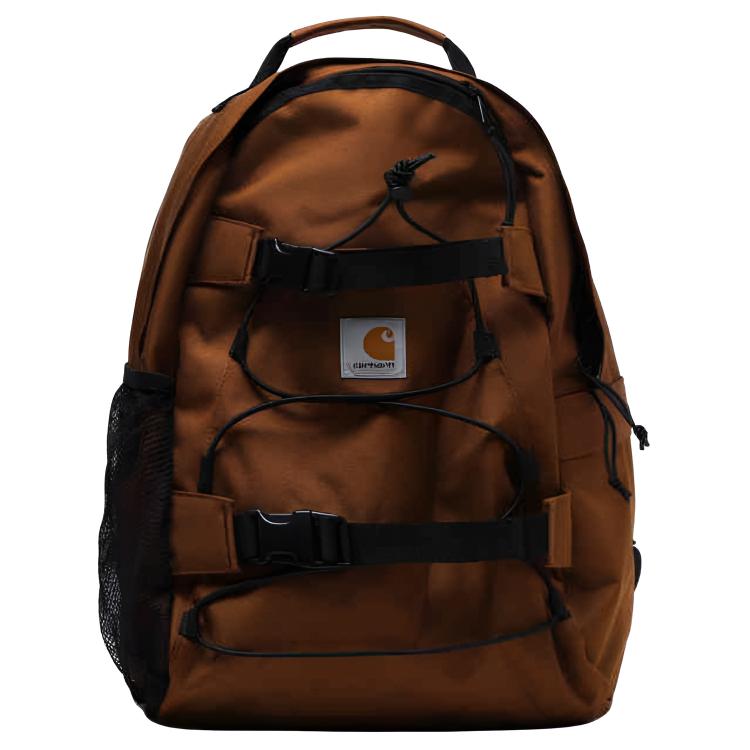 Carhartt WIP Классическая бирка с логотипом Универсальный модный полиэстеровый рюкзак Средний унисекс-рюкзак Коричневый CHXBGI031468O-BWX