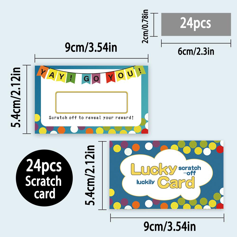 24pcs Blank Scratch-Off Cards, Fun and Interactive, 2026 Holiday Surprise Scratch-Off Cards, Party Decorations, DIY Gift Cards