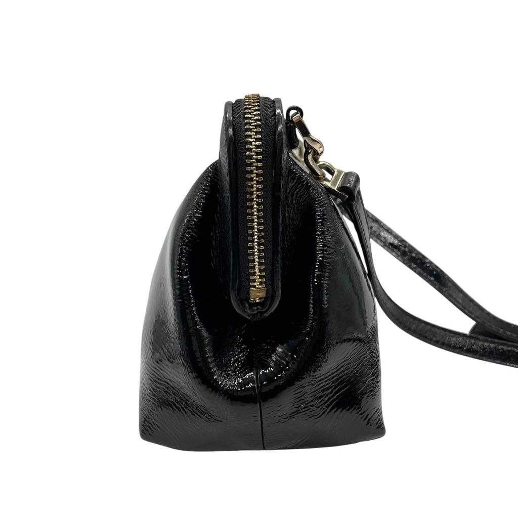 Used Kate SpadeShoulder Bag Black Patent Leather Women