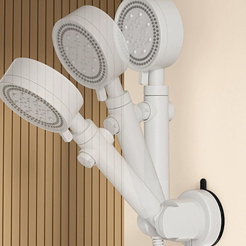 Suction Cup Shower Head Holders Strong Adhesive Wall Mount Adjustable Angle Shower Brackets Quick Fixing for Bathroom