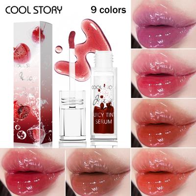 Mirror Lip Gloss Juice Lip Dyeing Liquid Cherry Lip Gloss Moisturizing and Long-lasting Lips Makeup