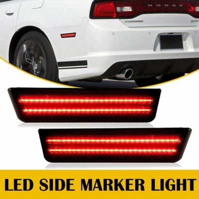 For 2011-2014 Dodge Charger Red Lens LED Rear Bumper Side Marker Light Lamp EXV