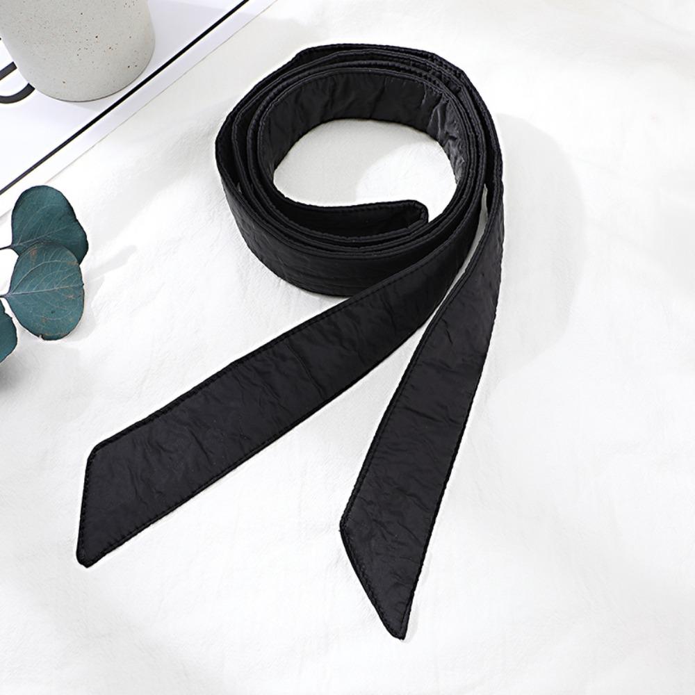 

Versatile Overcoat Waist Belt 4cm Width 180cm Length Coat Belt Replacement No Buckle Solid Color Down Jacket Waistband for Women