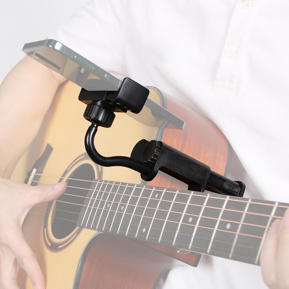 1/2Pcs Mobile Phone Holder Stand Multifunctional Cell Phone Stand Clamp Guitar Mount Clip Musical Instrument Accessories
