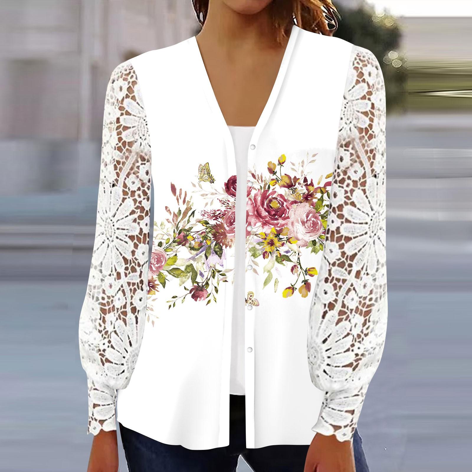 

Женская рубашка блузка верхняя одежда принт длинный рукав повседневный праздничный базовый топ на пуговицах кардиган L розовый