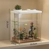 Moderner Tisch-Aquarium, Dekoratives Aquarium mit geringem Wartungsaufwand für Kampffische oder Garnelen, Aquarium, Kampffisch-Aquarium, Kristallklares Mini-Aquarium