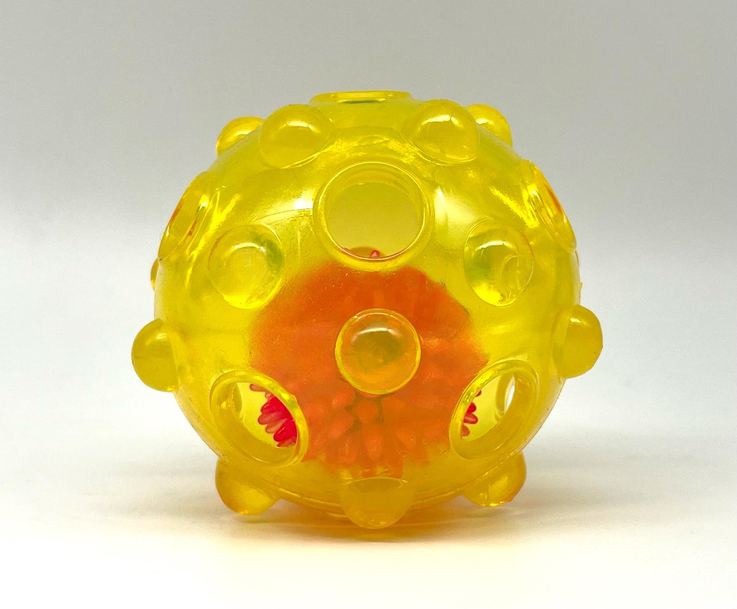 

Two-Color Flashing Hollow Dog Toy with Shaking Sound and Splittable Design Orange