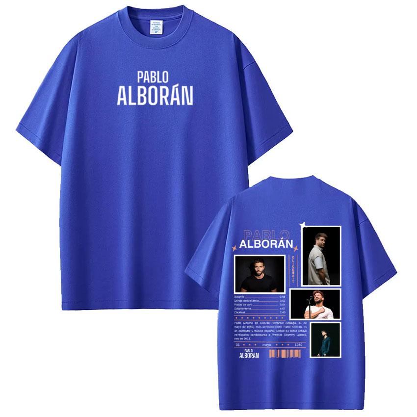 Singer Pablo Alboran Clickbait Album Cover Tshirts Mens Clothing Harajuku Hip Hop Street T Shirt Casual Comfort Loose Tshirts