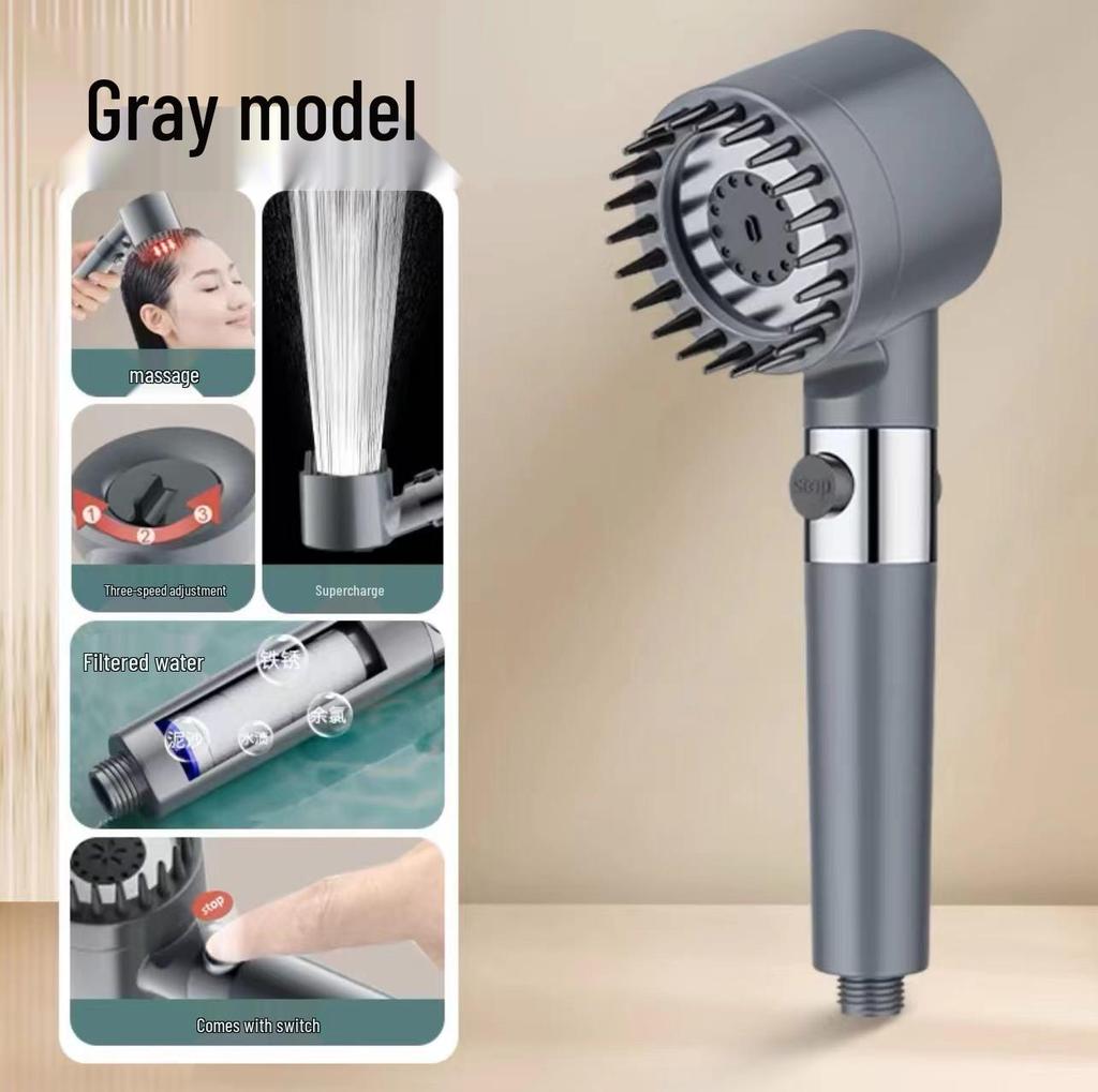 Powerful Shower Head Set with Filter and Spray Booster