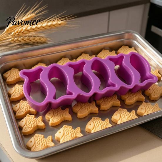 Goldfish Cookie Cutter Mini Cutter, 6/25-Cavity Fish Shaped Baking Mold for Silicone Biscuit Snacks Dough Toast Cheese, Plastic Stamp Kids Party Tools