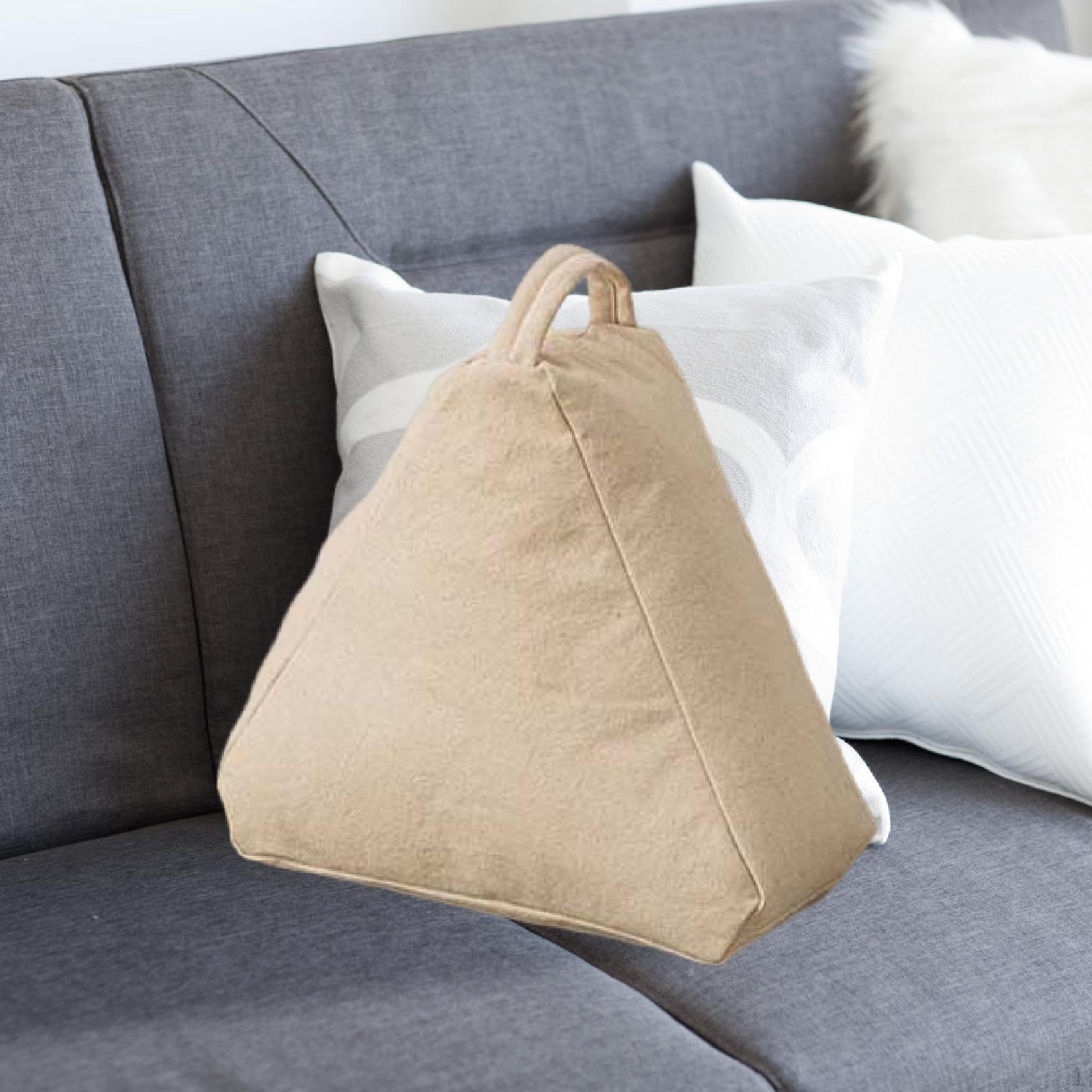 

Трикутна декоративна подушка для кидання, для сидіння на підлозі під час подорожі, м яка набивна подушка для свята, офісу білий