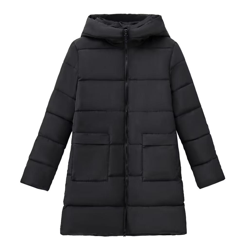 Thiened Large Size Down Cotton Jaet Winter Clothes for Andmother 60 Years Old Mommy Sle Casual Straight Cut Thiened...