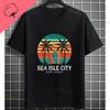 Unisexs South Beach Miami Retro Vibes Print Tshirt With Vintage 80s Design Casual Shortsleev Crewneck Pure Cotton Tshirt