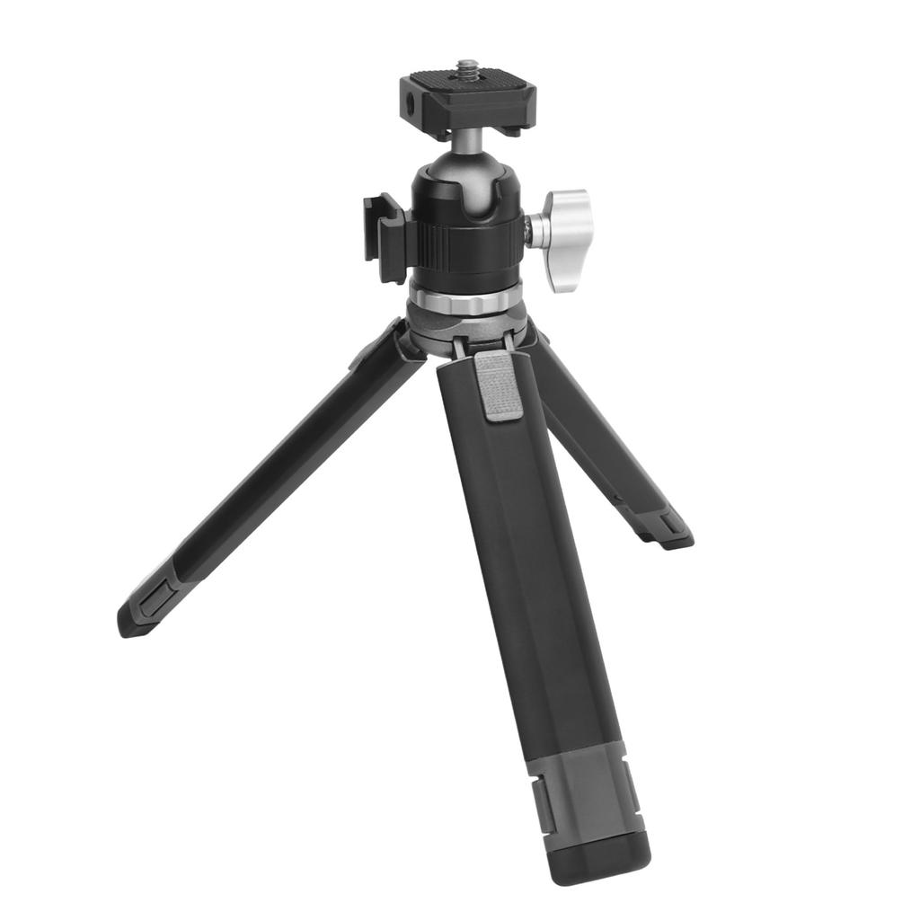 Camera Tripod 14in Screw Cold Shoe Port 360 Degree Rotation Extendable Camera Mount Tripod Stand