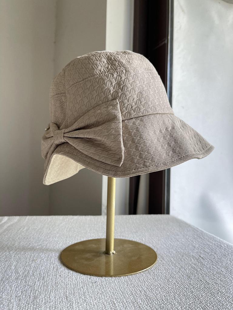 Autumn and Winter New Back Bow Fisherman's Hat Children's Versatile Wide-brimmed Basin Hat Shows the Tide of Small Bucket Hats