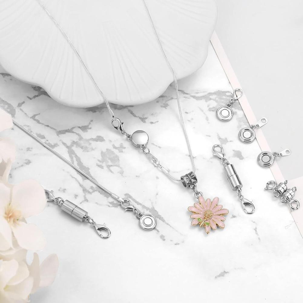 Practical-24Pcs Magnetic Necklace Clasps & Closures,Jewelry Magnetic Clasp Connector Clasp Bracelet Extender For Jewelry Making