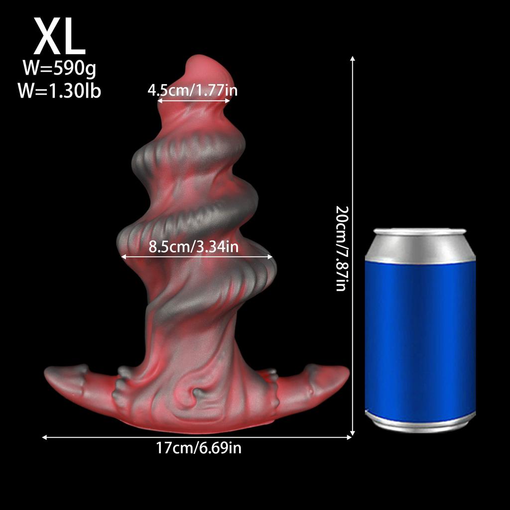 Unisex Wearable Threaded Anal Plug - Liquid Silicone Easy Insertion Anal Dilator Massage Adult Toy