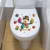 A Funny Snowman Bathroom Toilet Decoration Sticker for Giving Christmas Gifts