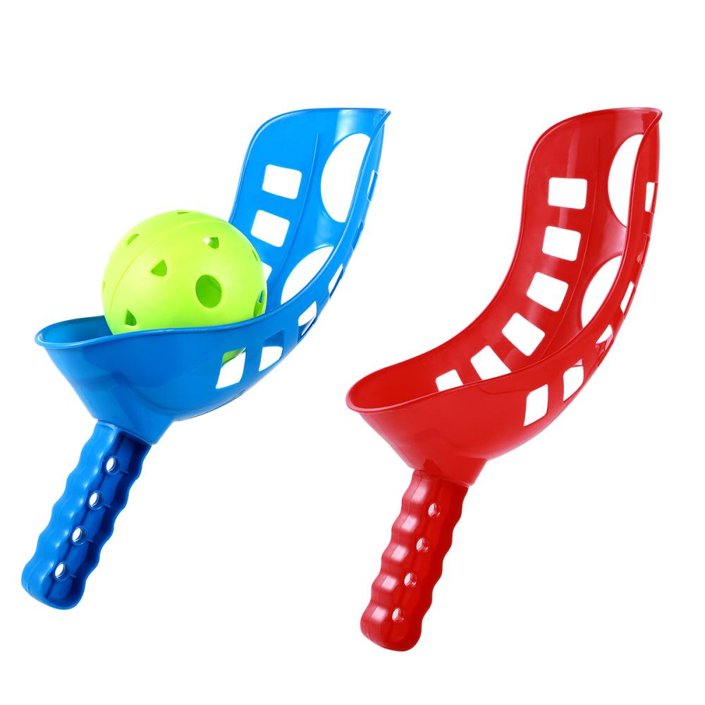 

1Set Kids Scoop Ball Toy Outdoor Sports Catch Balls Game Set Throw And Catch Parent-Child Interactive Toys Garden Toss Game