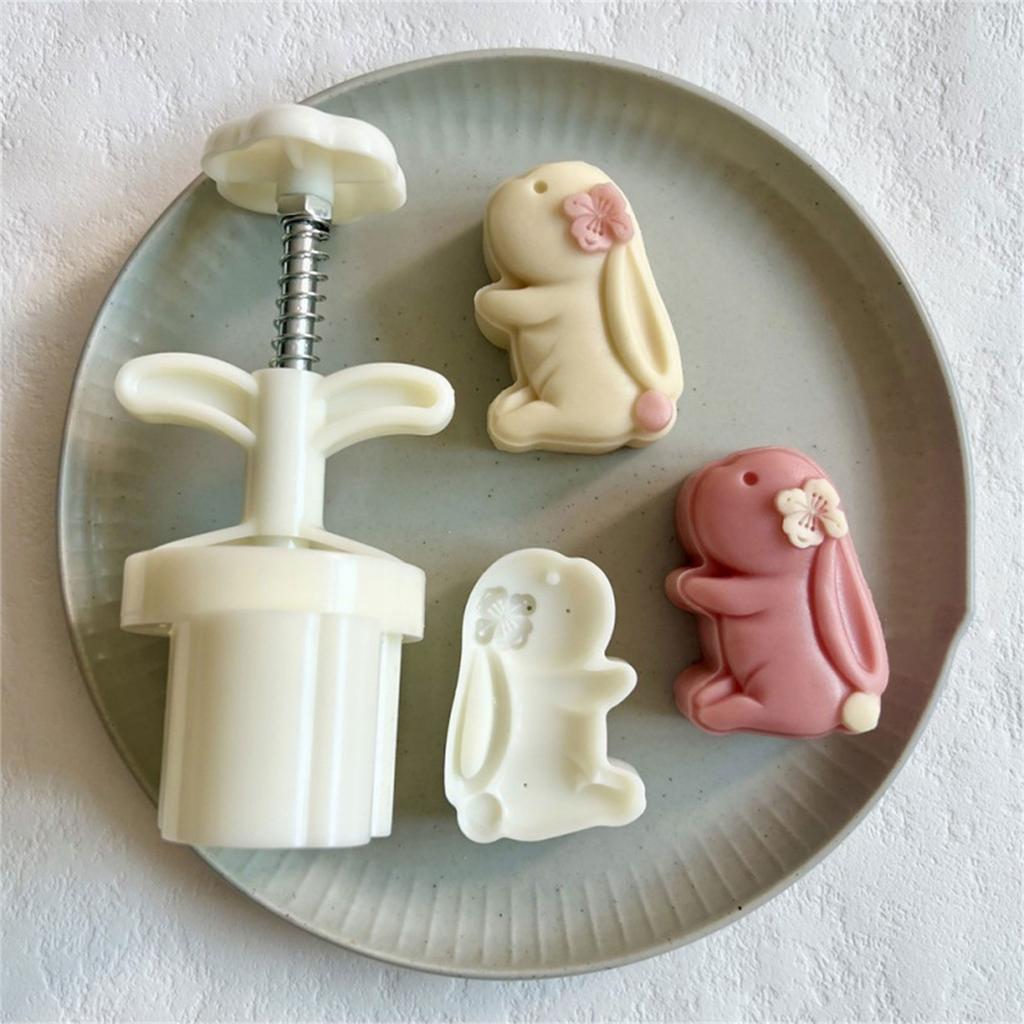 Kitchen Supplies Chinese Style Rabbit Shape Mooncake Moulds Multi-Purpose Reusable Festival Cookie Decorate Tool