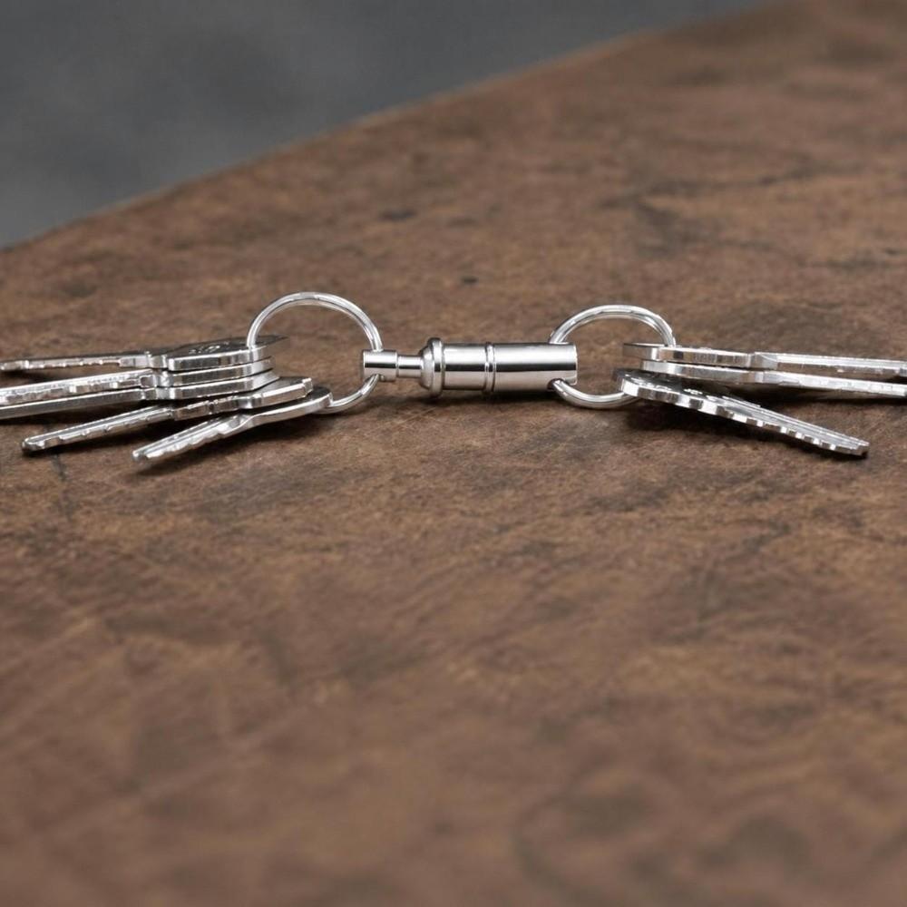 10 Pack Zinc Alloy Detachable Key Ring Silver Pull-Apart Key Chain Holder  Bags