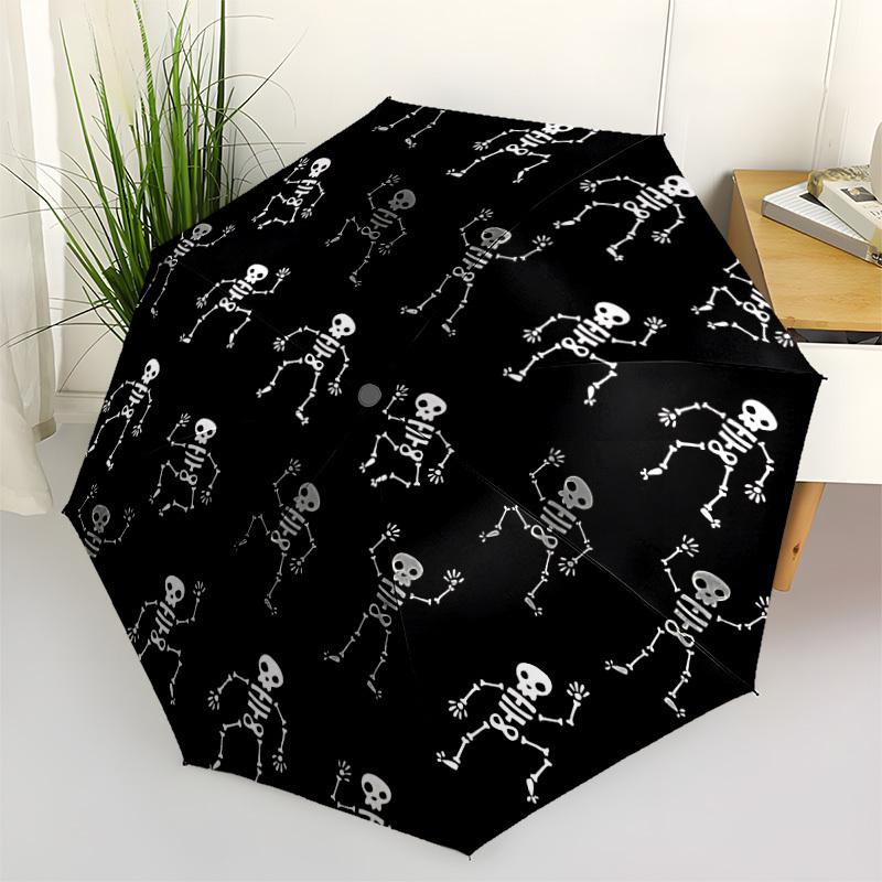 

1pc Skeletoons Automatic Open/Close Umbrella - All-Season Portable Umbrella for Women/Men yy251213045