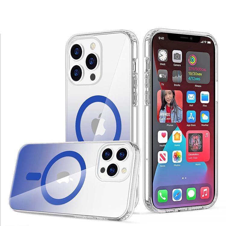 Mobile Phone Case Gradient Anti-fall IMD for IPhone14 Pro Max Magnetic Suction