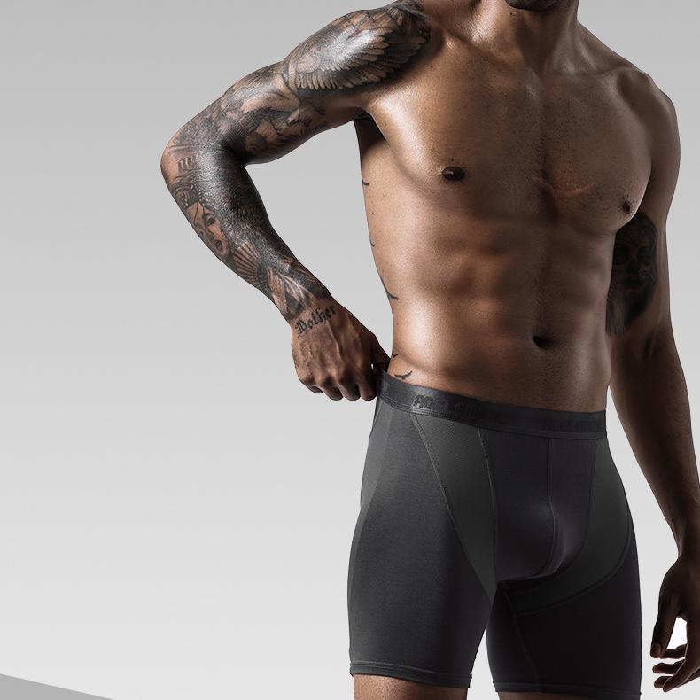 

Мужские трусы спортивные для бега удлиненные пять штанов XXXXXL серый