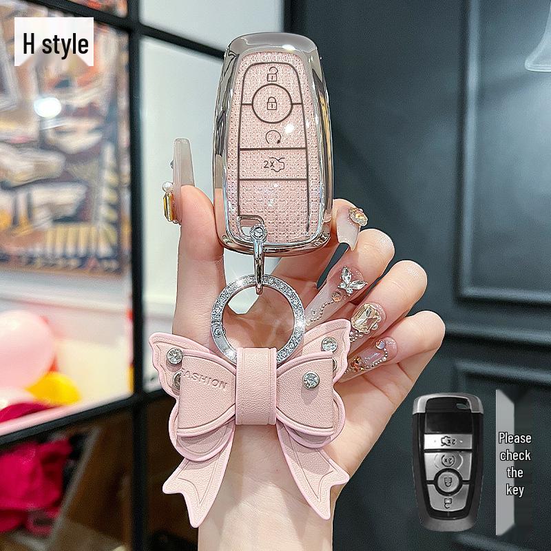 Luxury Key Cover for Ford Mondeo, Edge, Explorer, and Escort Models.